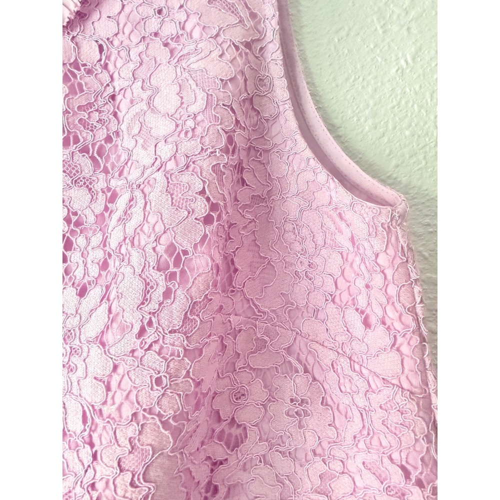 J.Crew Lace Top Women XS Lilac Romantic, Feminine Ruffle Collar Sleeveless - Picture 3 of 9